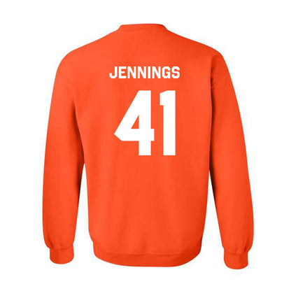 Oklahoma State - NCAA Baseball : Parker Jennings - Stripe the Stadium Crewneck Sweatshirt-1