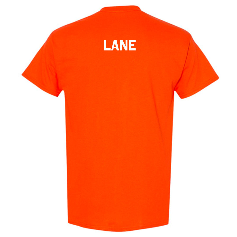 Oklahoma State - NCAA Men's Golf : Gaven Lane - Stripe the Stadium T-Shirt-1