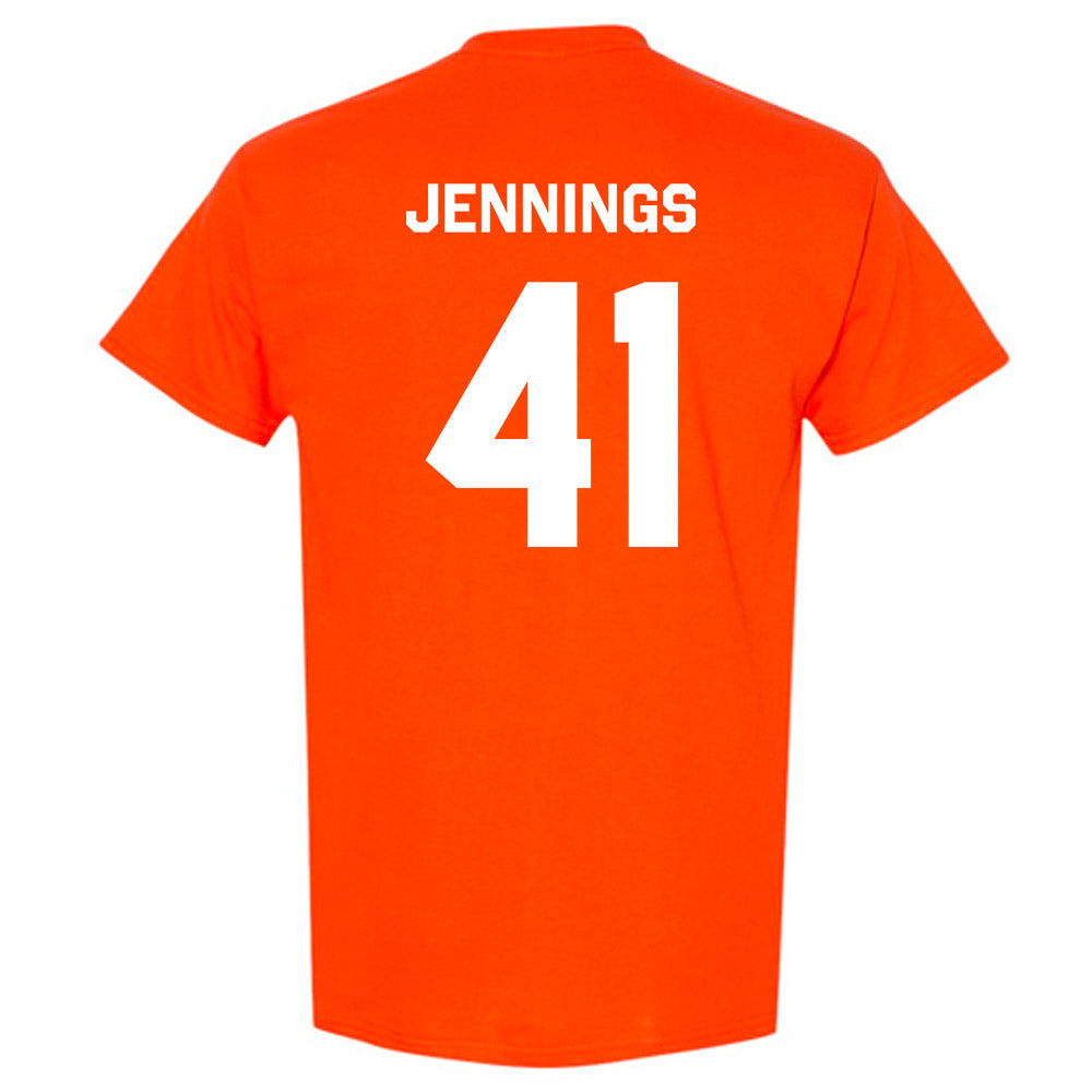 Oklahoma State - NCAA Baseball : Parker Jennings - Stripe the Stadium T-Shirt-1