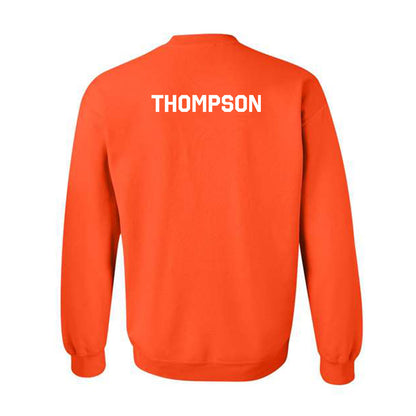 Oklahoma State - NCAA Cheerleading : Morgan Thompson - Stripe the Stadium Crewneck Sweatshirt-1