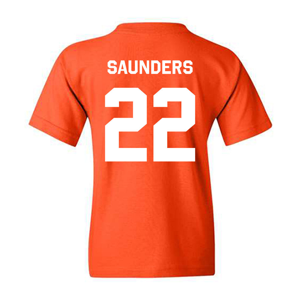 Oklahoma State - NCAA Baseball : Evan Saunders - Stripe the Stadium Youth T-Shirt-1