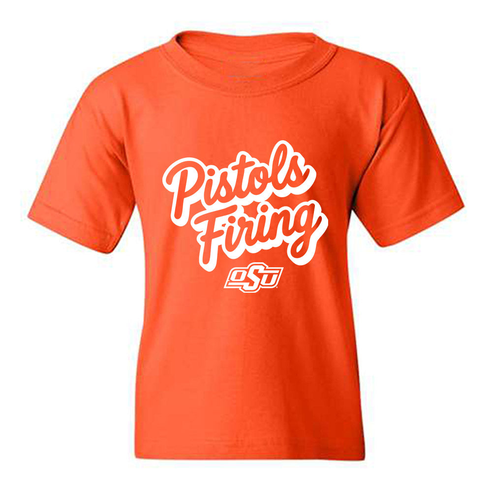 Oklahoma State - NCAA Wrestling : Sergio Vega - Stripe the Stadium Youth T-Shirt-0