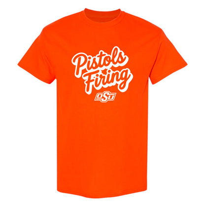 Oklahoma State - NCAA Wrestling : Sergio Vega - Stripe the Stadium T-Shirt-0