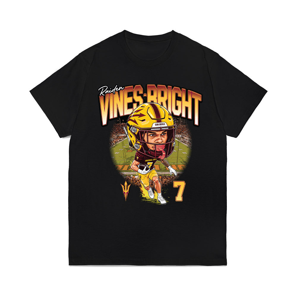 Arizona State - NCAA Football : Raiden Vines-Bright - Caricature Comfort Colors T-Shirt-0