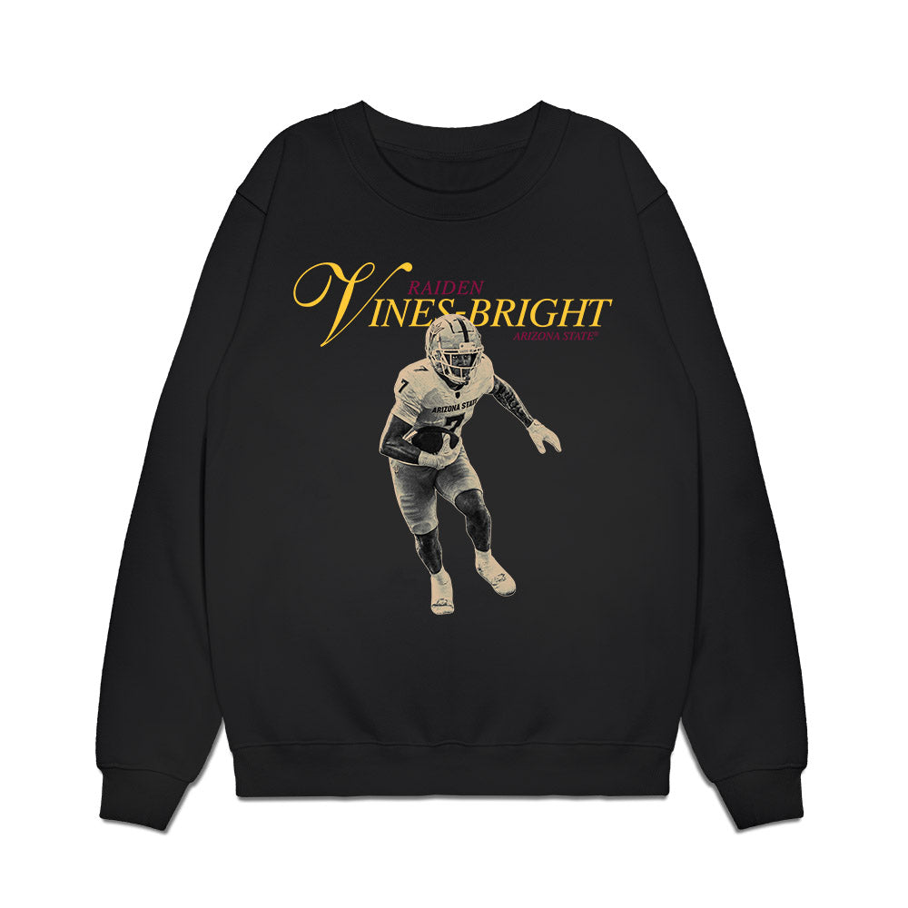 Arizona State - NCAA Football : Raiden Vines-Bright - Legacy Premium Crewneck Sweatshirt-0