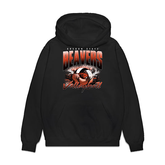Oregon State - NCAA Women's Volleyball : Abby Lesagonicz - Premium Hooded Sweatshirt-0