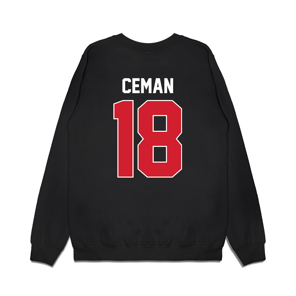 Northeastern - NCAA Women's Volleyball : Cayenne Ceman - Sports Shersey Premium Crewneck Sweatshirt-1