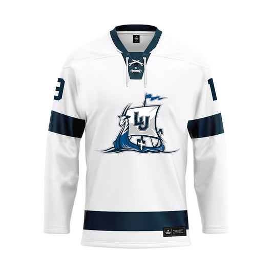 Lawrence - NCAA Men's Ice Hockey : Hayden Hayden Johnson - White Hockey Jersey-0
