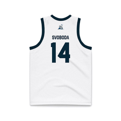 Lawrence - NCAA Women's Basketball : Taylor Svoboda - White Basketball Jersey-1