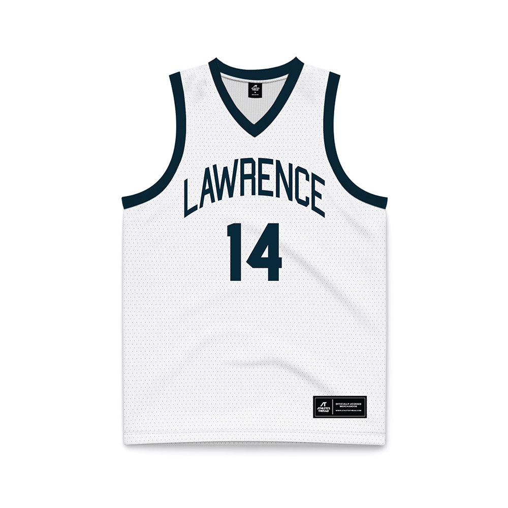 Lawrence - NCAA Women's Basketball : Taylor Svoboda - White Basketball Jersey-0