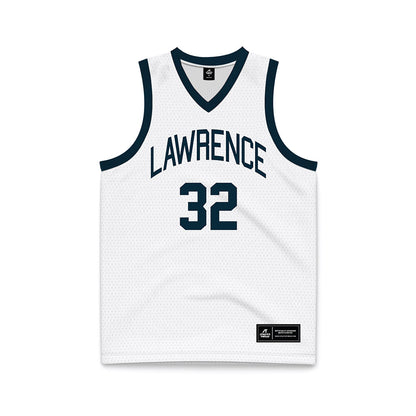 Lawrence - NCAA Women's Basketball : Bree Umbreit - White Basketball Jersey-0