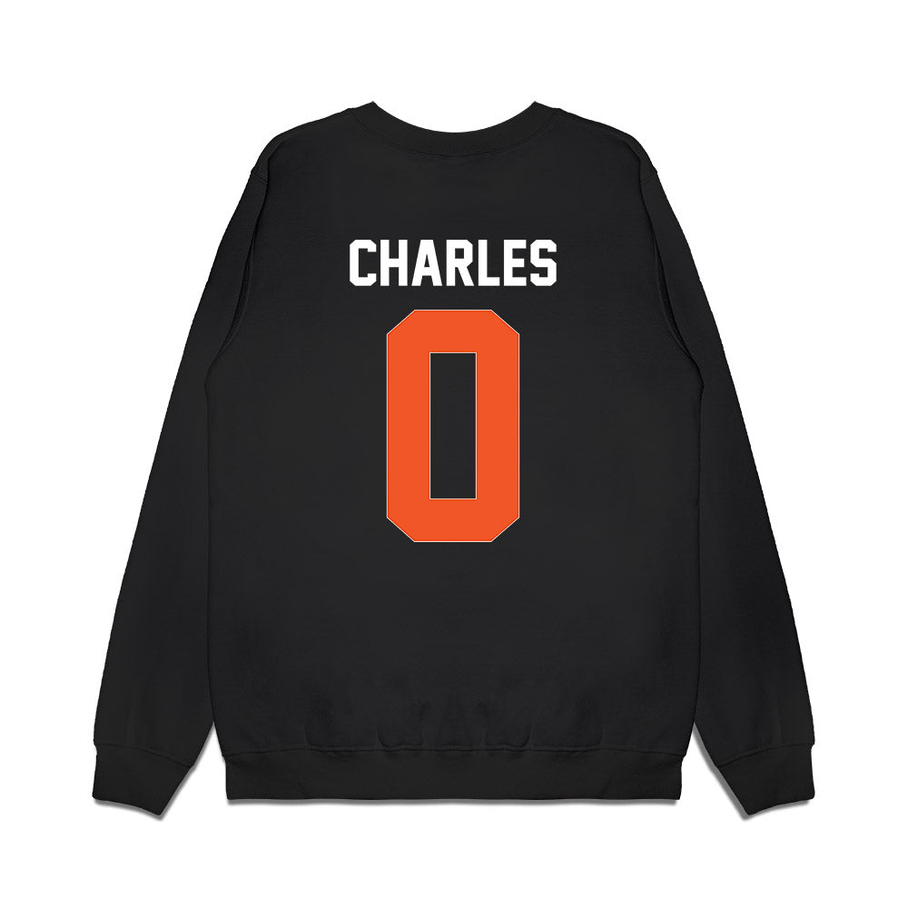 Oklahoma State - NCAA Football : Malik Charles - Graphic Premium Crewneck Sweatshirt-1