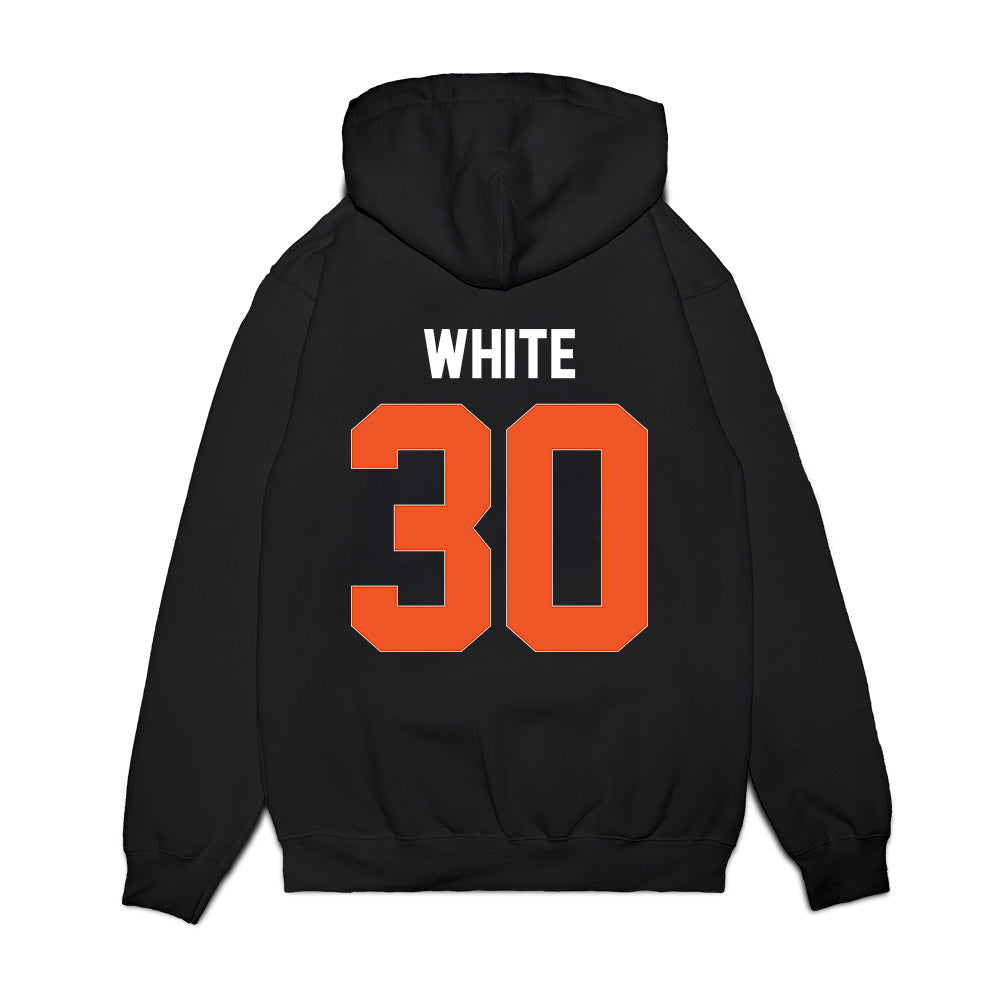 Oklahoma State - NCAA Football : Trip White - Graphic Premium Hooded Sweatshirt-1