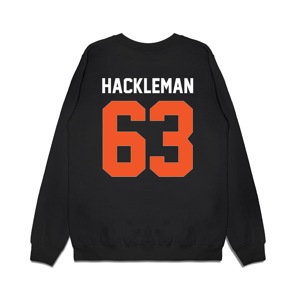 Oklahoma State - NCAA Football : Caleb Hackleman - Graphic Premium Crewneck Sweatshirt-1