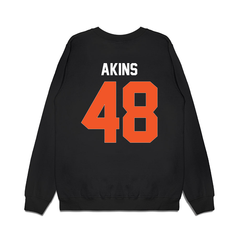 Oklahoma State - NCAA Football : Nolan Akins - Graphic Premium Crewneck Sweatshirt-1
