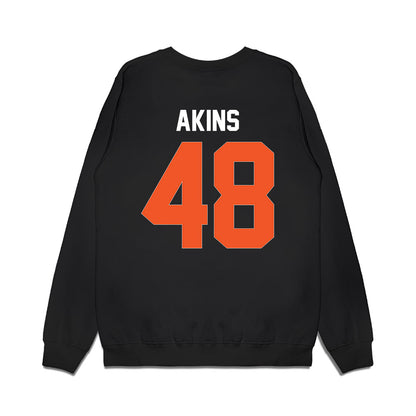 Oklahoma State - NCAA Football : Nolan Akins - Graphic Premium Crewneck Sweatshirt-1