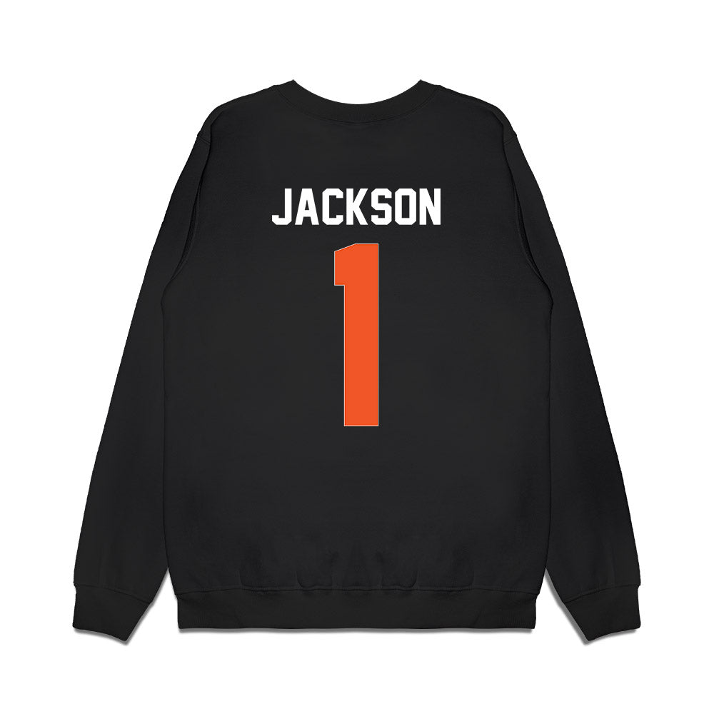 Oklahoma State - NCAA Football : Evan Jackson - Graphic Premium Crewneck Sweatshirt-1