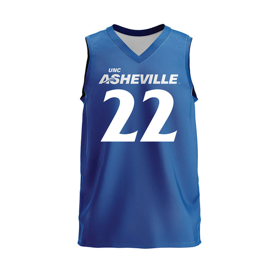 UNC Asheville - NCAA Women's Volleyball : Olivia Callipo - Blue Volleyball Jersey-0