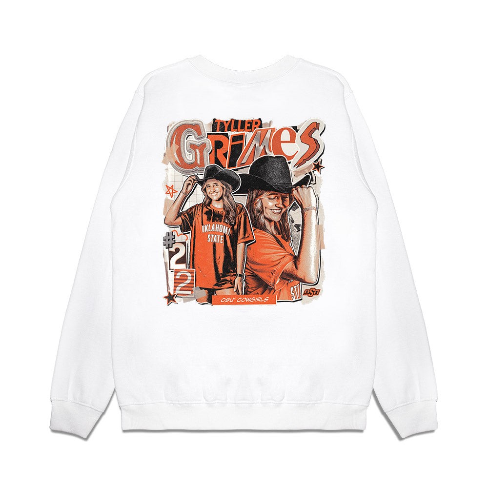 Oklahoma State - NCAA Women's Soccer : Tyller Grimes - Collage Premium Crewneck Sweatshirt-1
