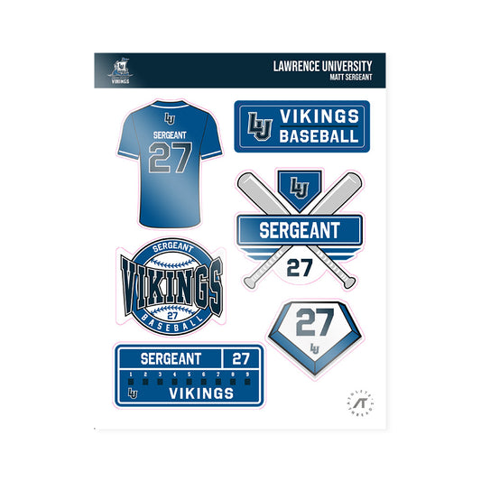 Lawrence - NCAA Baseball : Matt Sergeant - Sticker Sheet-0