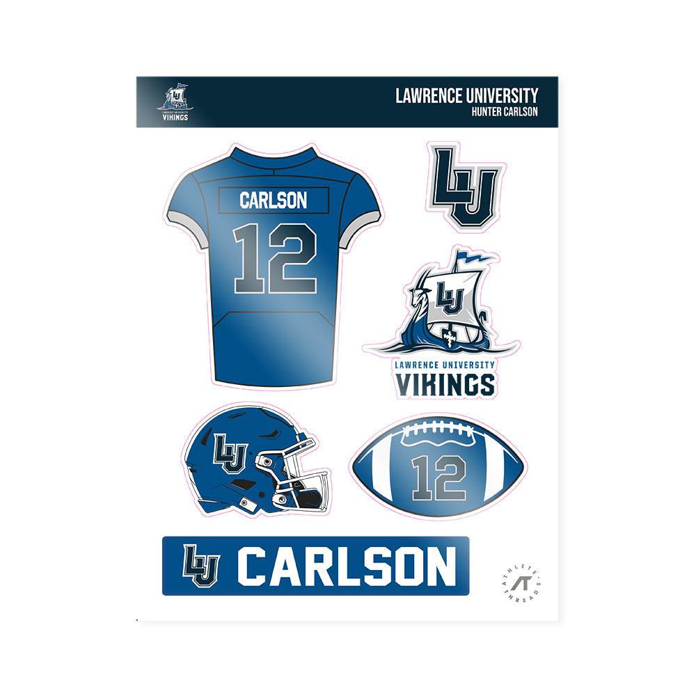 Lawrence - NCAA Football : Hunter Carlson - Sticker Sheet-0