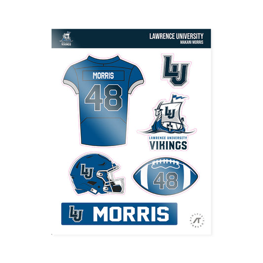 Lawrence - NCAA Football : Makani Morris - Sticker Sheet-0