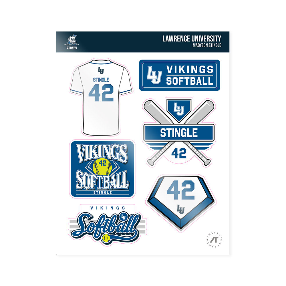 Lawrence - NCAA Softball : Madyson Stingle - Sticker Sheet-0