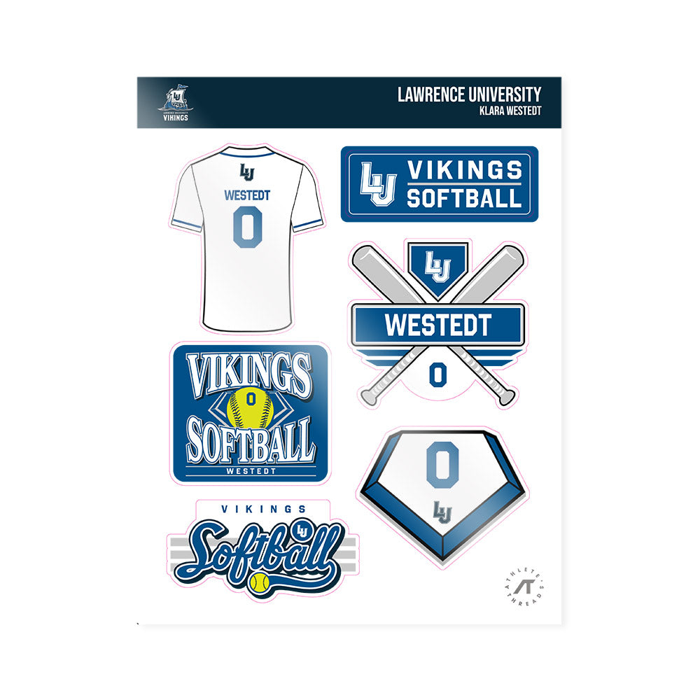 Lawrence - NCAA Softball : Klara Westedt - Sticker Sheet-0