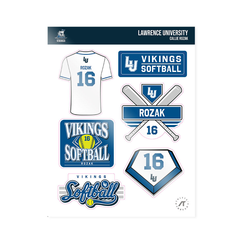 Lawrence - NCAA Softball : Callie Rozak - Sticker Sheet-0