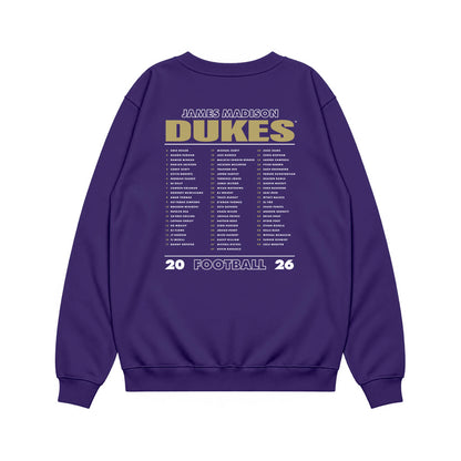 JMU - NCAA Football : Roster Tees 26-27 Crewneck Sweatshirt-1