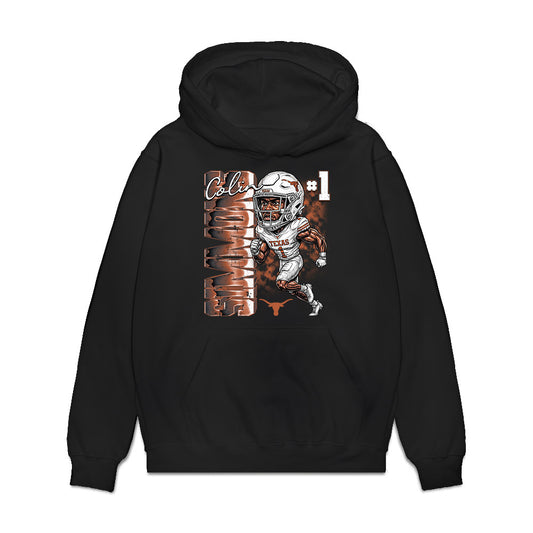 Texas - NCAA Football : Colin Simmons - Caricature Premium Hooded Sweatshirt-0