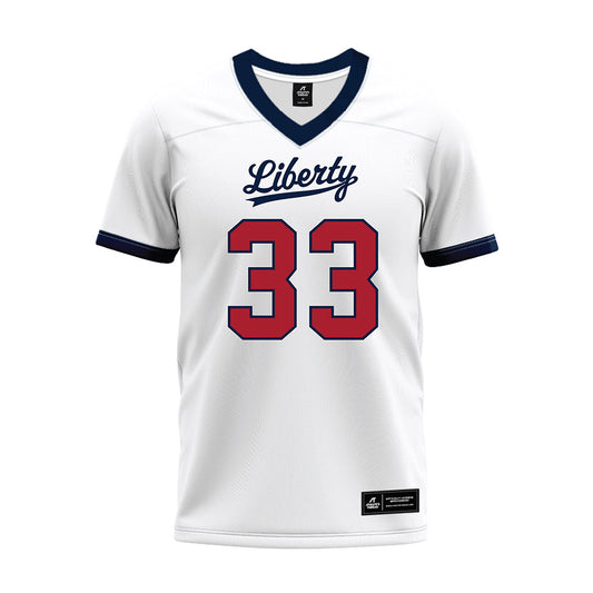 Liberty - NCAA Football : Aidan Vaughan - White Premium Football Jersey-0