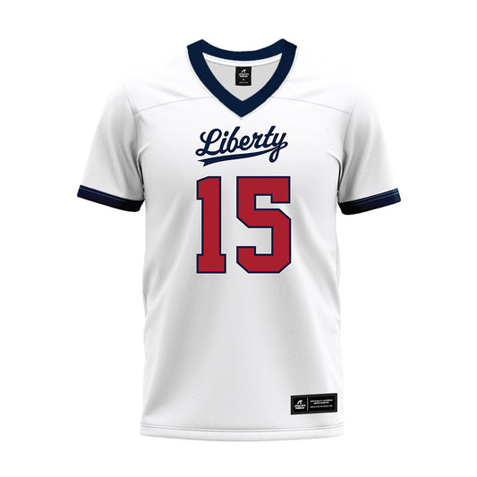 Liberty - NCAA Football : Ethan Vasko - White Premium Football Jersey-0