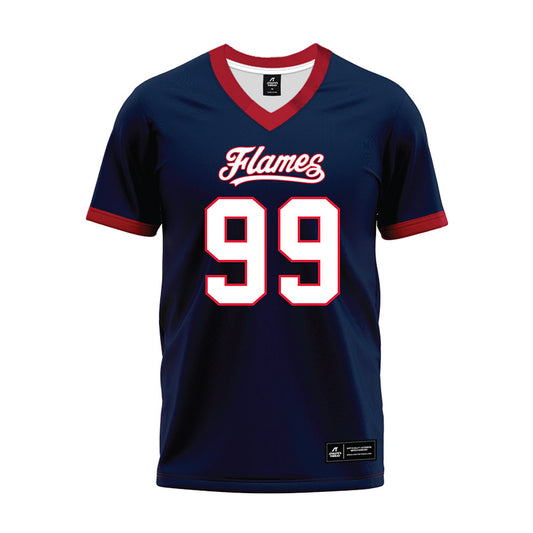 Liberty - NCAA Football : Xavier Reid - Blue Premium Football Jersey-0