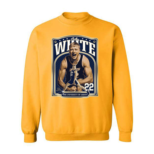 Akron - NCAA Mens Basketball : Colin White - Collage Crewneck Sweatshirt-0