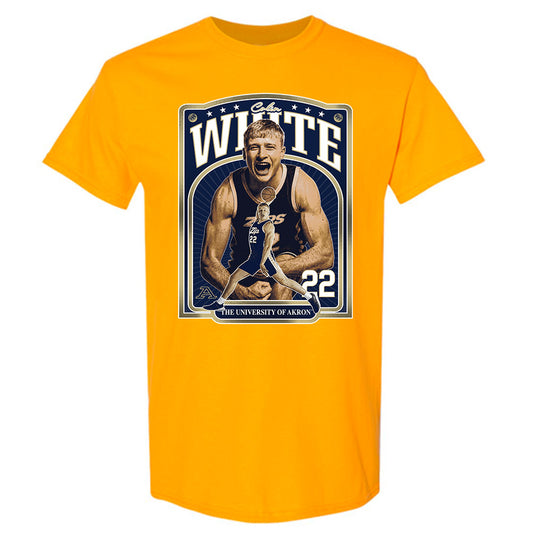Akron - NCAA Mens Basketball : Colin White - Collage T-Shirt-0