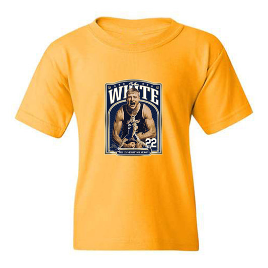 Akron - NCAA Mens Basketball : Colin White - Collage Youth T-Shirt-0
