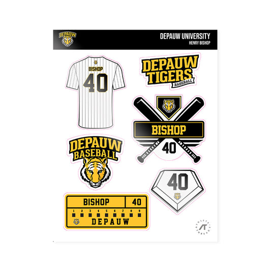 DePauw - NCAA Baseball : Henry Bishop - Sticker Sheet-0