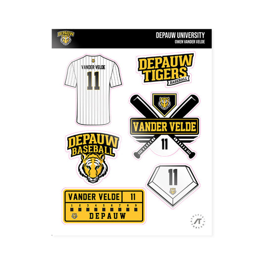 DePauw - NCAA Baseball : Owen Vander Velde - Sticker Sheet-0