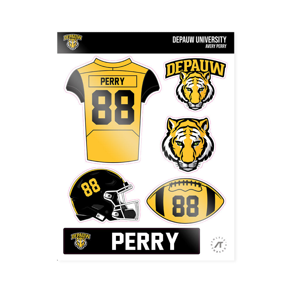 DePauw - NCAA Football : Avery Perry - Sticker Sheet-0