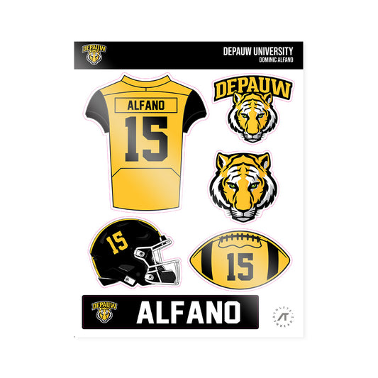 DePauw - NCAA Football : Dominic Alfano - Sticker Sheet-0