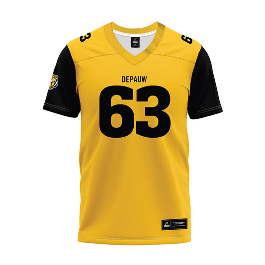 DePauw - NCAA Football : Jack Roach - Gold Premium Football Jersey-0