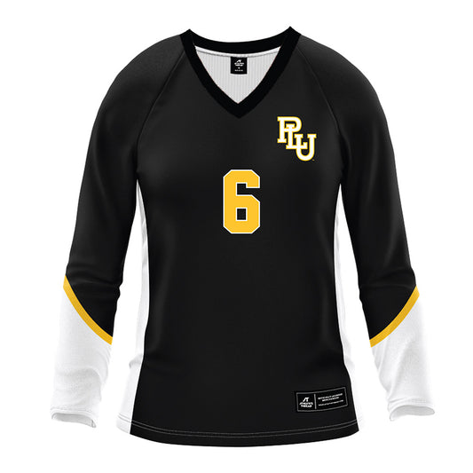 PLU - NCAA Women's Volleyball : Ayre Takamoto - Black Volleyball Jersey-0