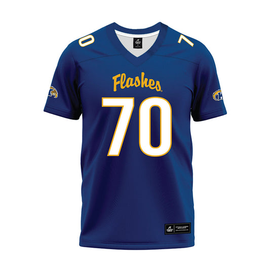 Kent State - NCAA Football : Hudson Chasko - Navy Premium Football Jersey-0