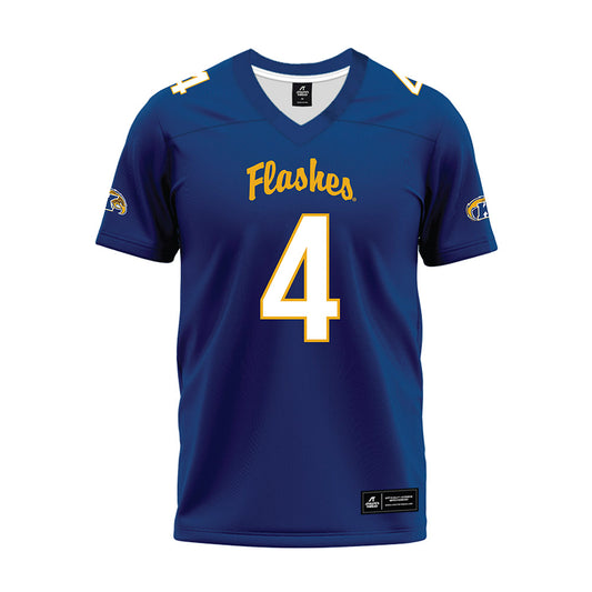 Kent State - NCAA Football : Jared Kelley - Navy Premium Football Jersey-0