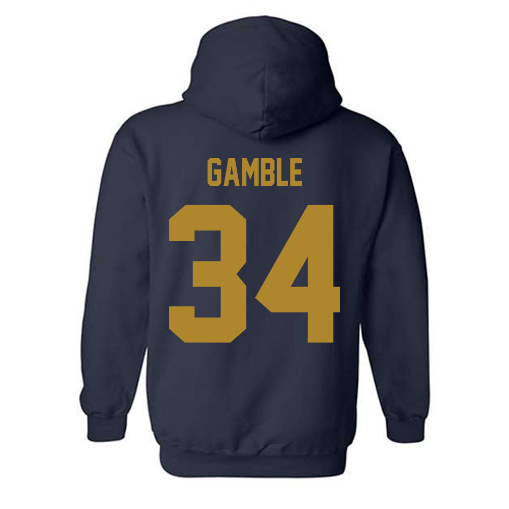Georgia Tech - NCAA Football : CJ Gamble - Classic Shersey Hooded Sweatshirt-1
