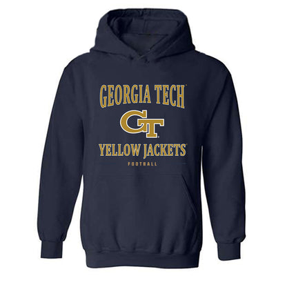 Georgia Tech - NCAA Football : Jon Mitchell - Classic Shersey Hooded Sweatshirt-0