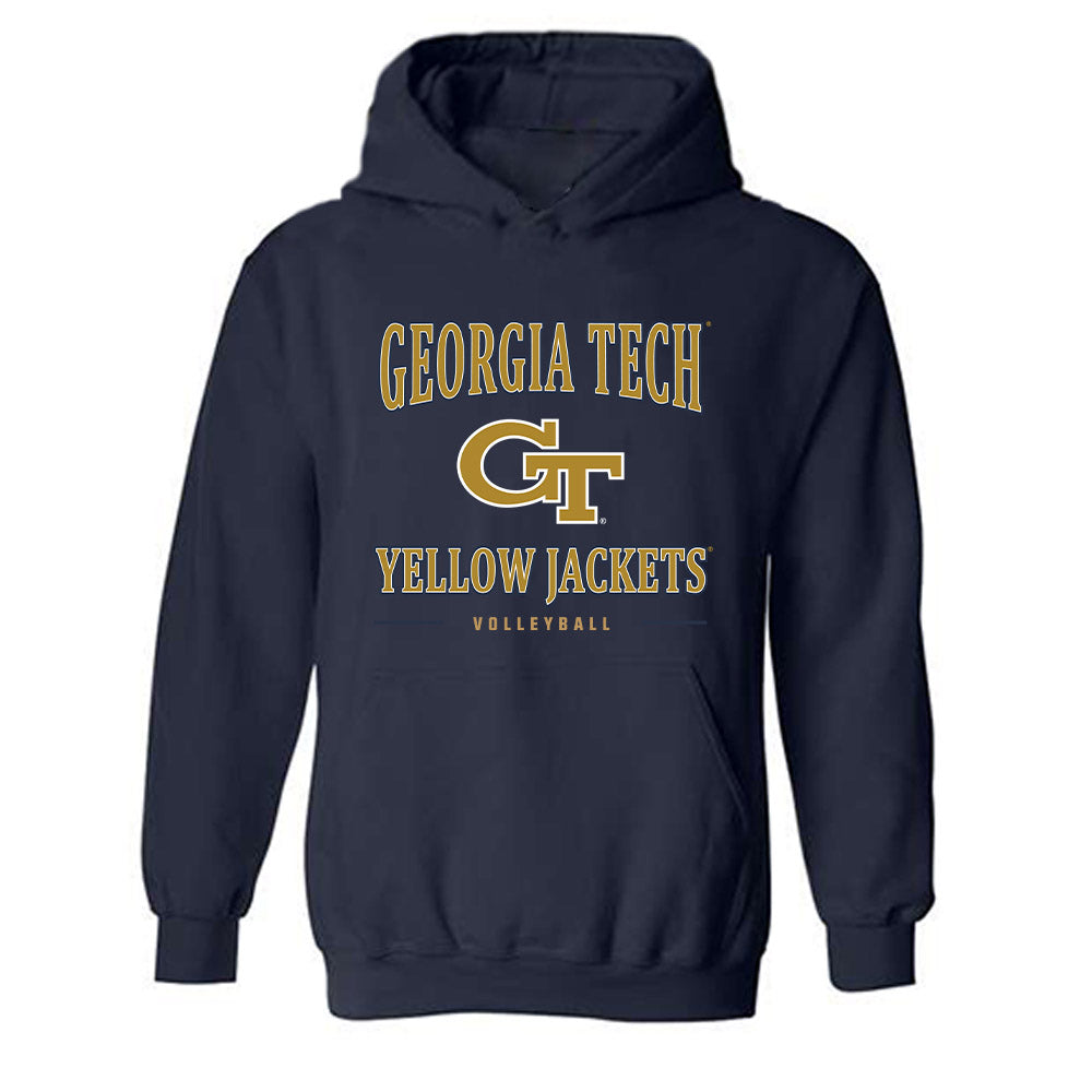 Georgia Tech - NCAA Women's Volleyball : Riley Bethea - Classic Shersey Hooded Sweatshirt-0