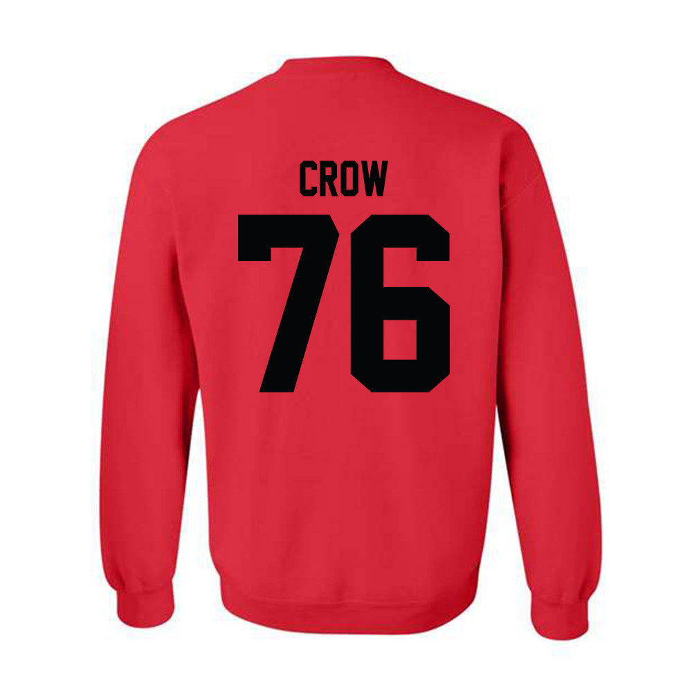Texas Tech - NCAA Football : Jacob Crow - Classic Shersey Crewneck Sweatshirt-1