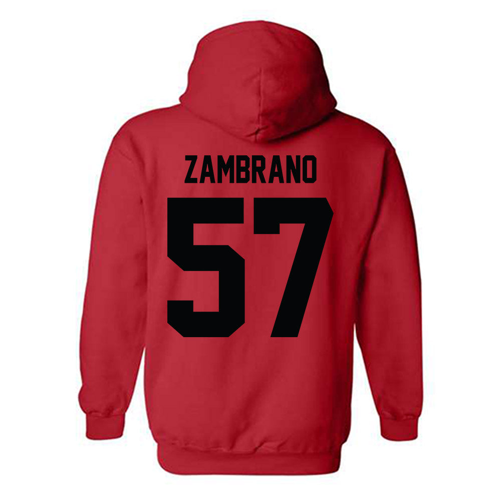 Texas Tech - NCAA Football : Hunter Zambrano - Classic Shersey Hooded Sweatshirt-1